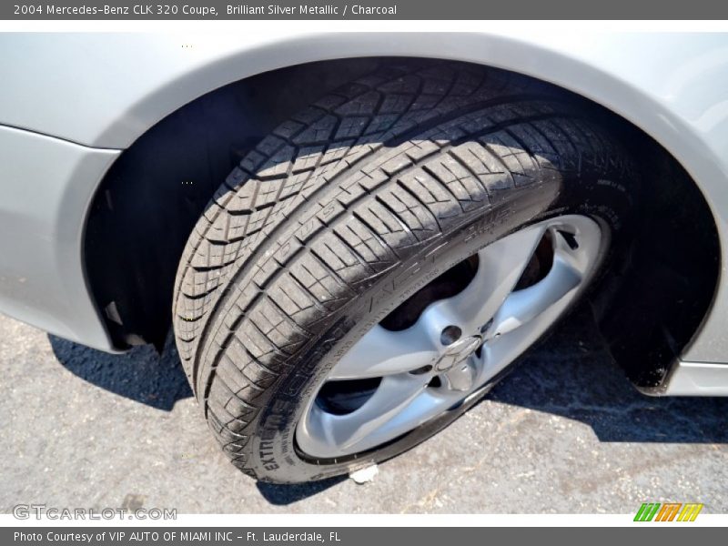 Brilliant Silver Metallic / Charcoal 2004 Mercedes-Benz CLK 320 Coupe