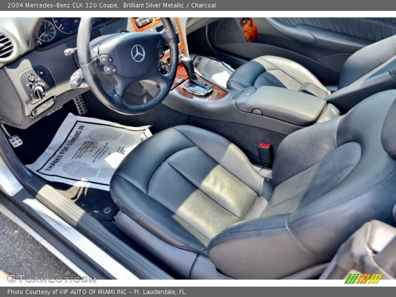 Brilliant Silver Metallic / Charcoal 2004 Mercedes-Benz CLK 320 Coupe