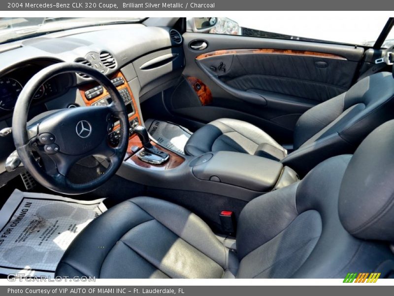Brilliant Silver Metallic / Charcoal 2004 Mercedes-Benz CLK 320 Coupe