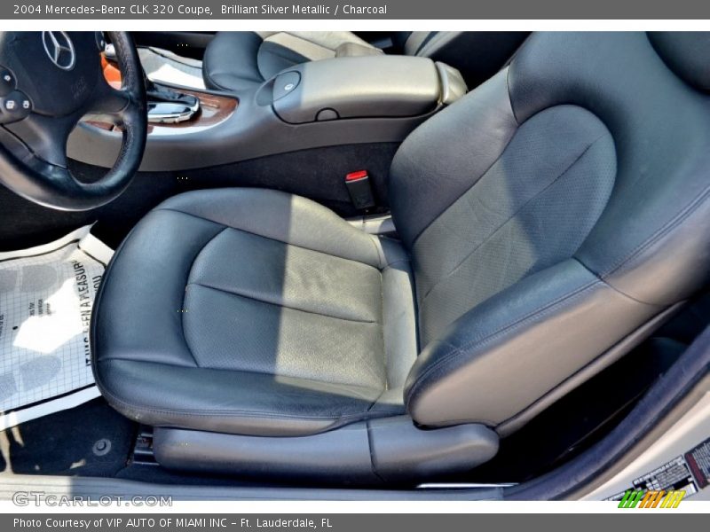 Brilliant Silver Metallic / Charcoal 2004 Mercedes-Benz CLK 320 Coupe