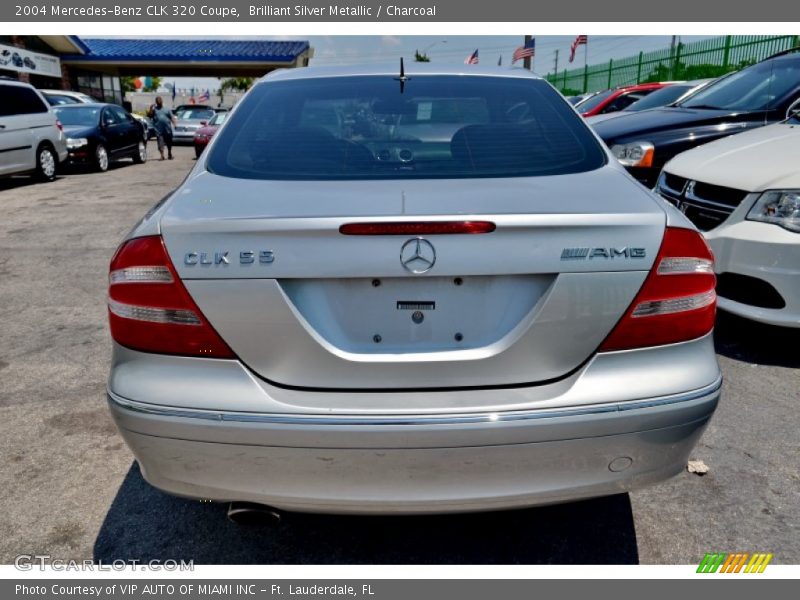 Brilliant Silver Metallic / Charcoal 2004 Mercedes-Benz CLK 320 Coupe