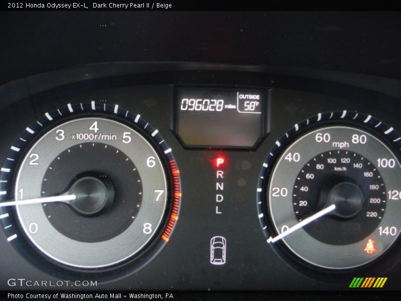 Dark Cherry Pearl II / Beige 2012 Honda Odyssey EX-L