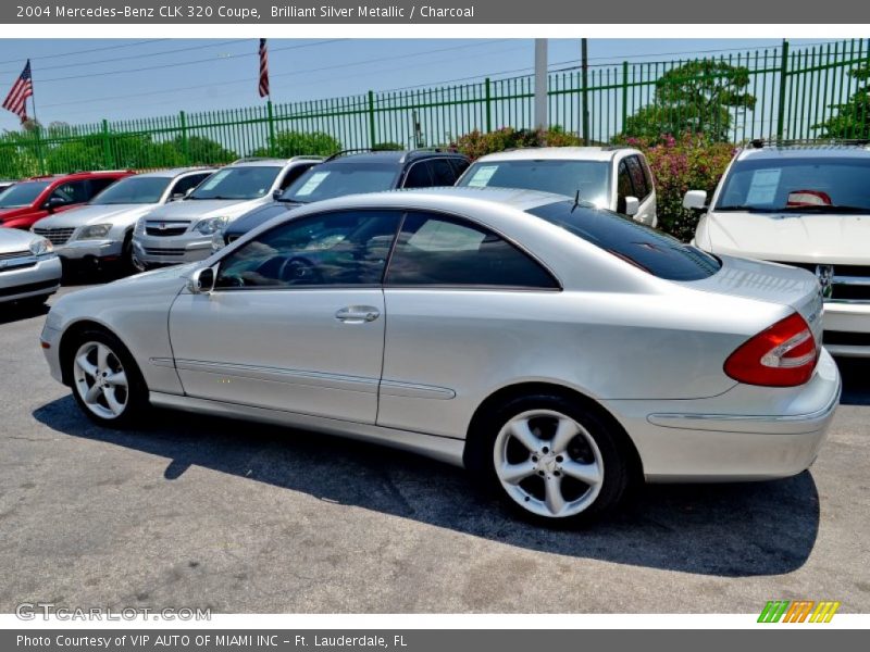 Brilliant Silver Metallic / Charcoal 2004 Mercedes-Benz CLK 320 Coupe