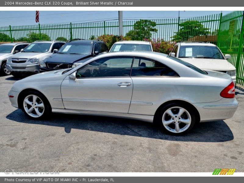 Brilliant Silver Metallic / Charcoal 2004 Mercedes-Benz CLK 320 Coupe