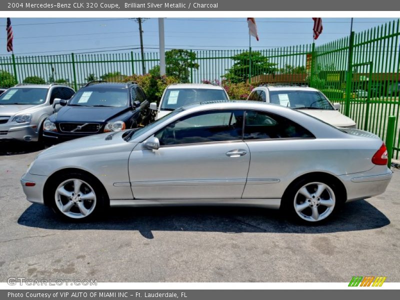 Brilliant Silver Metallic / Charcoal 2004 Mercedes-Benz CLK 320 Coupe
