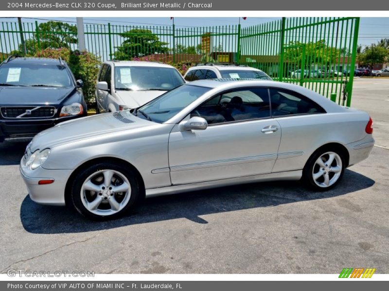 Brilliant Silver Metallic / Charcoal 2004 Mercedes-Benz CLK 320 Coupe