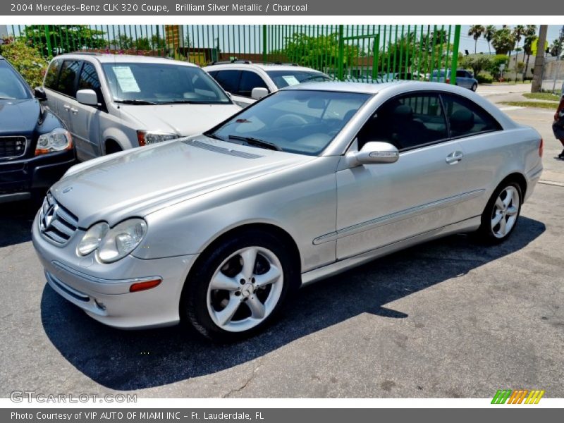 Brilliant Silver Metallic / Charcoal 2004 Mercedes-Benz CLK 320 Coupe