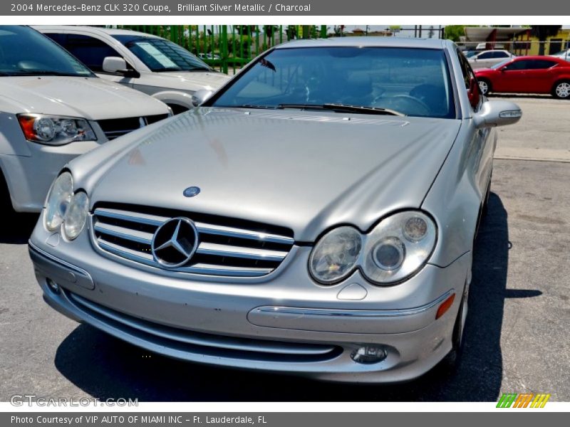 Brilliant Silver Metallic / Charcoal 2004 Mercedes-Benz CLK 320 Coupe