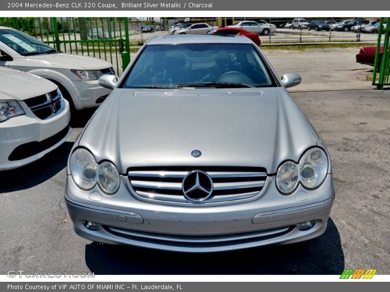 Brilliant Silver Metallic / Charcoal 2004 Mercedes-Benz CLK 320 Coupe
