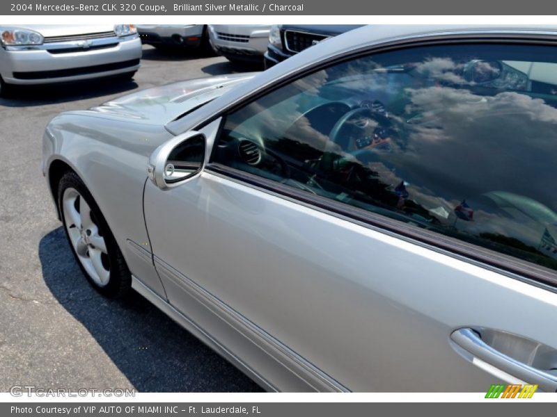 Brilliant Silver Metallic / Charcoal 2004 Mercedes-Benz CLK 320 Coupe