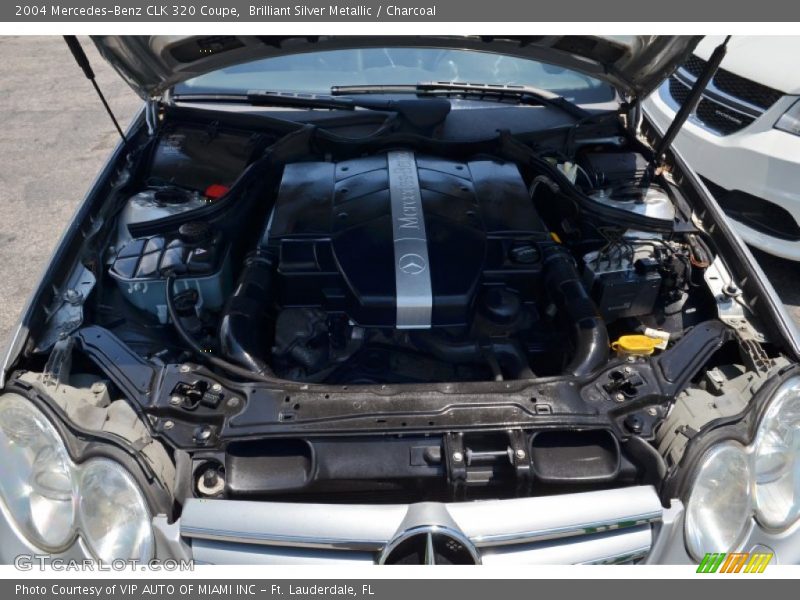 Brilliant Silver Metallic / Charcoal 2004 Mercedes-Benz CLK 320 Coupe