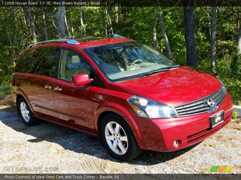 Red Brawn Metallic / Beige 2008 Nissan Quest 3.5 SE