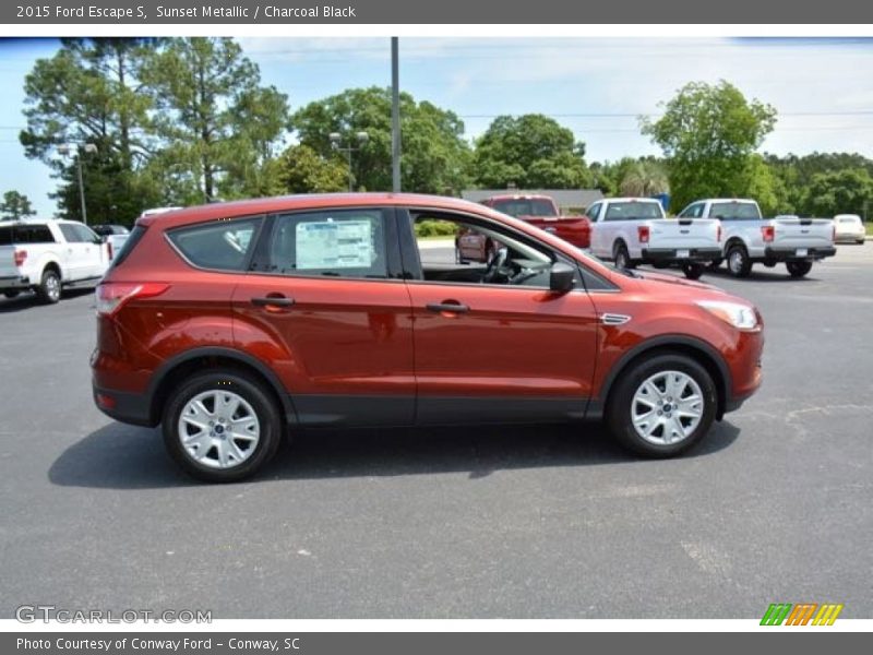 Sunset Metallic / Charcoal Black 2015 Ford Escape S
