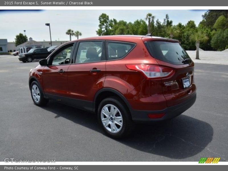 Sunset Metallic / Charcoal Black 2015 Ford Escape S