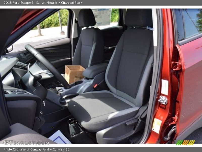 Sunset Metallic / Charcoal Black 2015 Ford Escape S