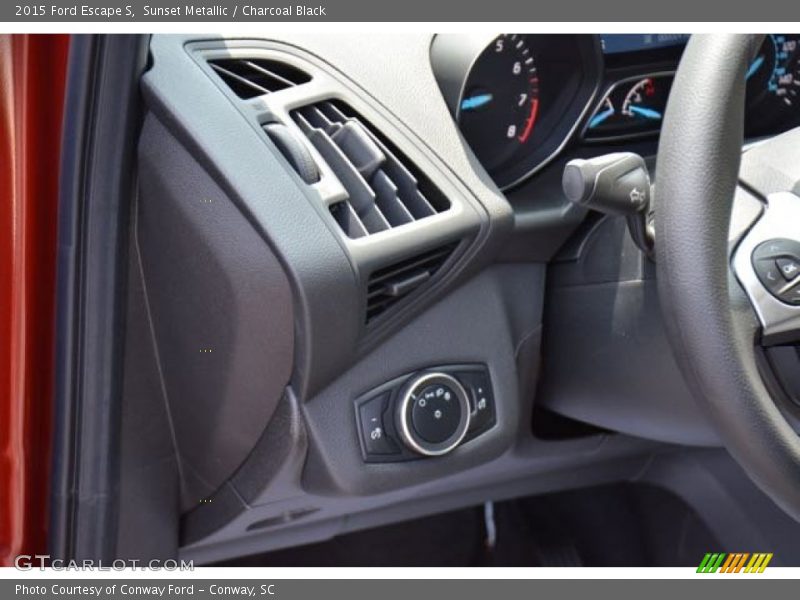 Sunset Metallic / Charcoal Black 2015 Ford Escape S