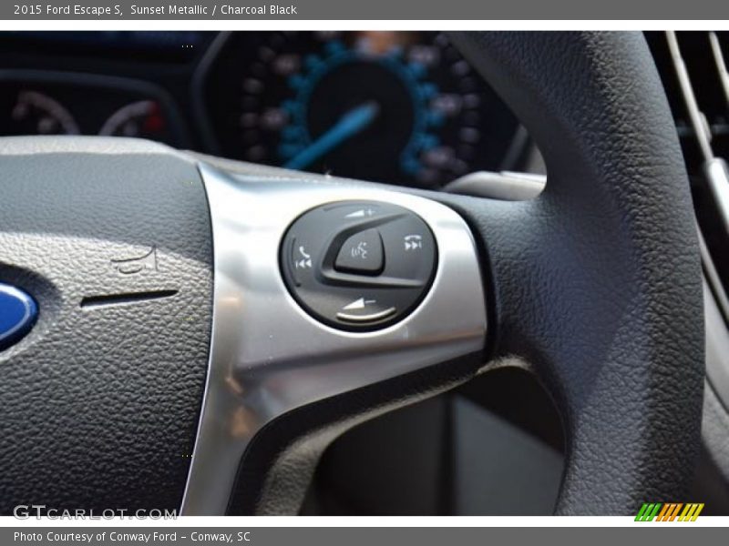 Sunset Metallic / Charcoal Black 2015 Ford Escape S