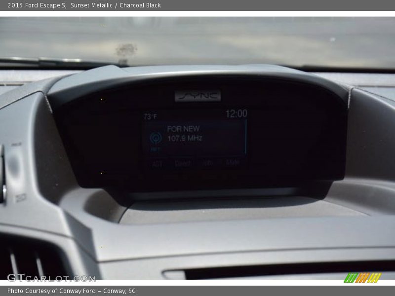 Sunset Metallic / Charcoal Black 2015 Ford Escape S