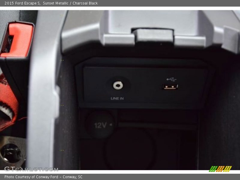 Sunset Metallic / Charcoal Black 2015 Ford Escape S