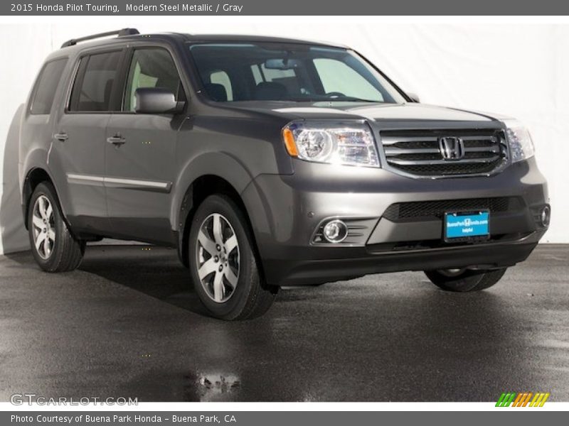 Modern Steel Metallic / Gray 2015 Honda Pilot Touring