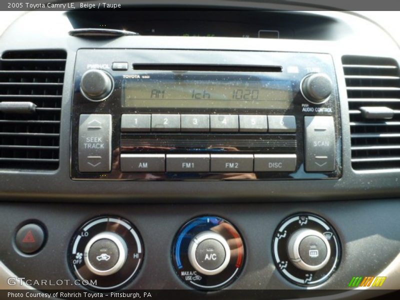 Beige / Taupe 2005 Toyota Camry LE