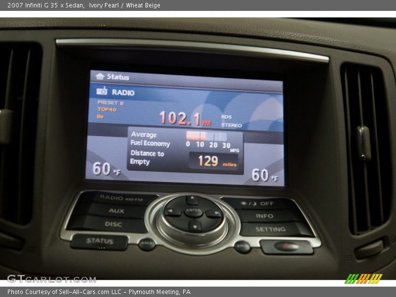 Ivory Pearl / Wheat Beige 2007 Infiniti G 35 x Sedan