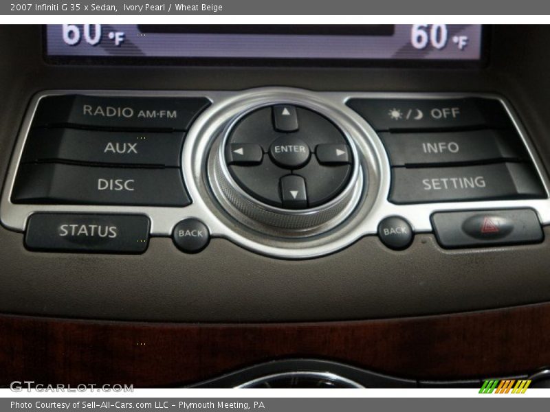 Ivory Pearl / Wheat Beige 2007 Infiniti G 35 x Sedan