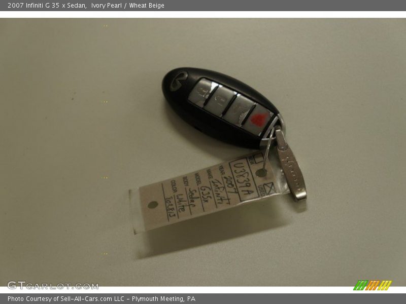 Ivory Pearl / Wheat Beige 2007 Infiniti G 35 x Sedan