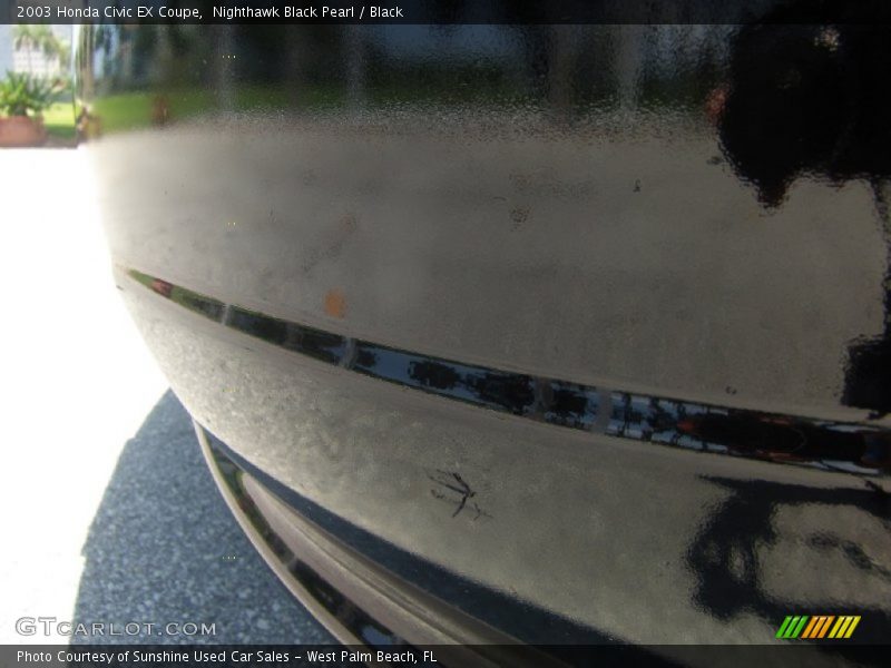 Nighthawk Black Pearl / Black 2003 Honda Civic EX Coupe