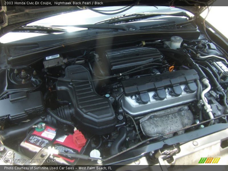 Nighthawk Black Pearl / Black 2003 Honda Civic EX Coupe