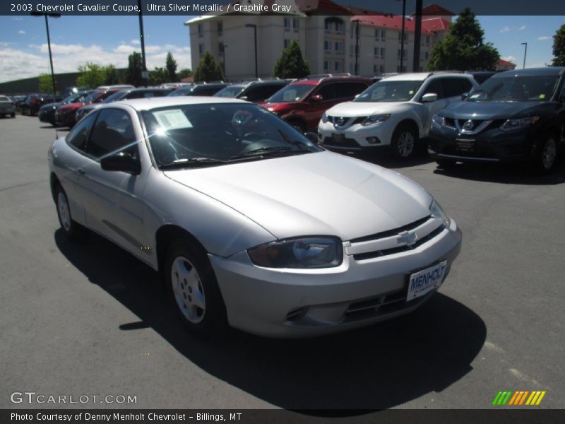 Ultra Silver Metallic / Graphite Gray 2003 Chevrolet Cavalier Coupe