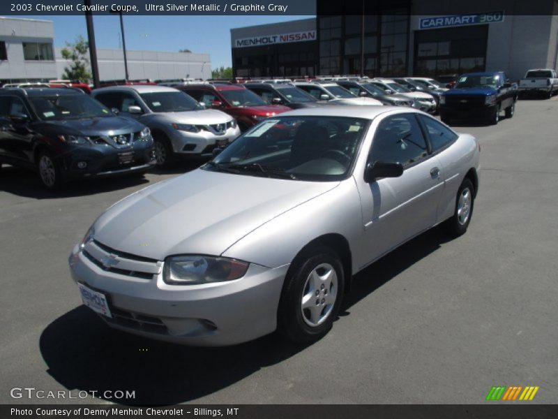 Ultra Silver Metallic / Graphite Gray 2003 Chevrolet Cavalier Coupe