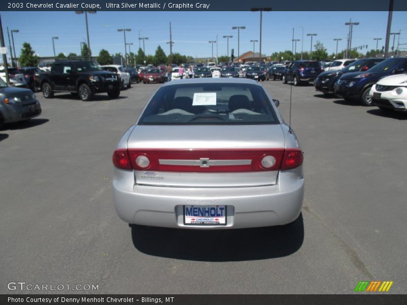 Ultra Silver Metallic / Graphite Gray 2003 Chevrolet Cavalier Coupe