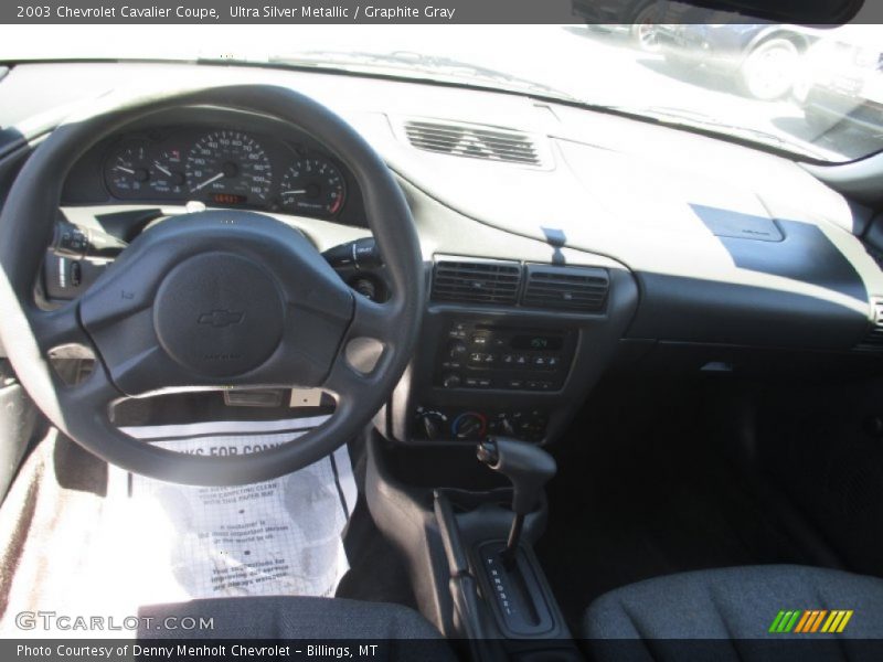 Ultra Silver Metallic / Graphite Gray 2003 Chevrolet Cavalier Coupe