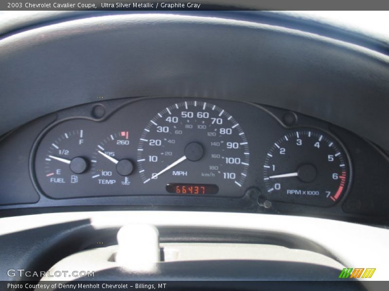 Ultra Silver Metallic / Graphite Gray 2003 Chevrolet Cavalier Coupe