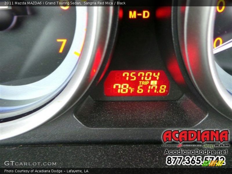 Sangria Red Mica / Black 2011 Mazda MAZDA6 i Grand Touring Sedan