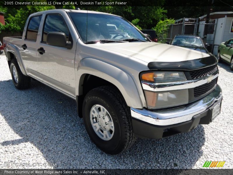 Doeskin Tan / Sport Pewter 2005 Chevrolet Colorado LS Crew Cab 4x4