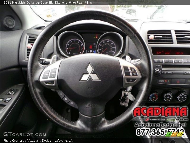 Diamond White Pearl / Black 2011 Mitsubishi Outlander Sport ES