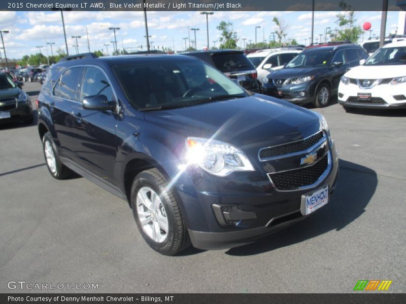 Blue Velvet Metallic / Light Titanium/Jet Black 2015 Chevrolet Equinox LT AWD