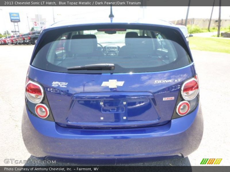 Blue Topaz Metallic / Dark Pewter/Dark Titanium 2013 Chevrolet Sonic LT Hatch