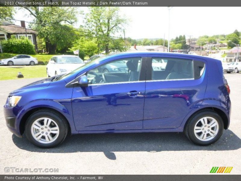 Blue Topaz Metallic / Dark Pewter/Dark Titanium 2013 Chevrolet Sonic LT Hatch