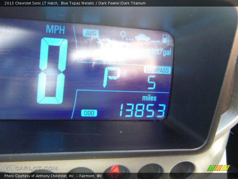 Blue Topaz Metallic / Dark Pewter/Dark Titanium 2013 Chevrolet Sonic LT Hatch