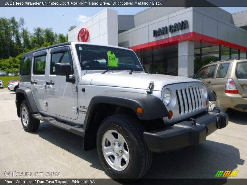 Bright Silver Metallic / Black 2011 Jeep Wrangler Unlimited Sport 4x4 Right Hand Drive