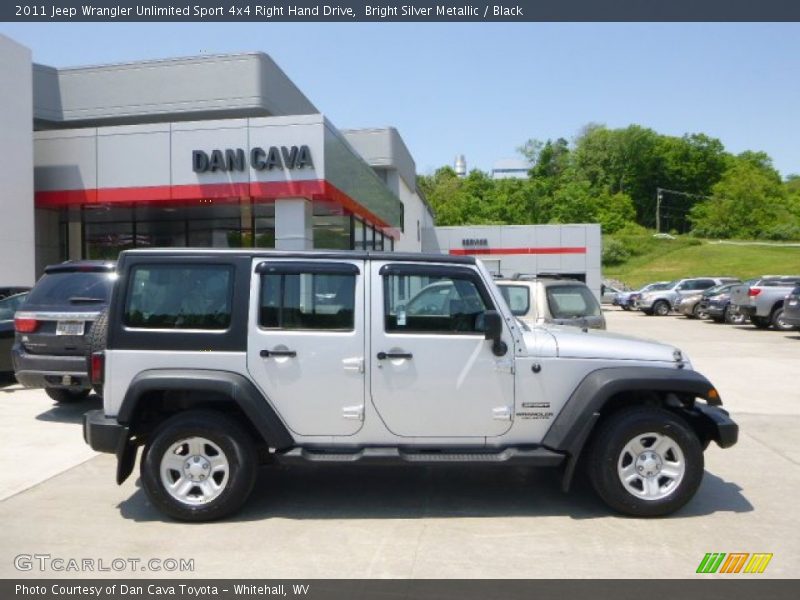 Bright Silver Metallic / Black 2011 Jeep Wrangler Unlimited Sport 4x4 Right Hand Drive