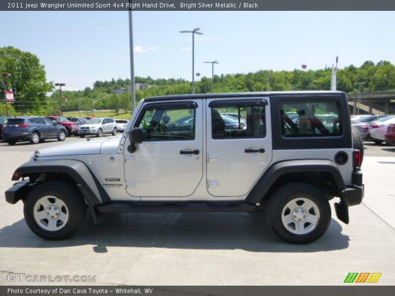 Bright Silver Metallic / Black 2011 Jeep Wrangler Unlimited Sport 4x4 Right Hand Drive