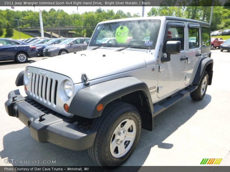 Bright Silver Metallic / Black 2011 Jeep Wrangler Unlimited Sport 4x4 Right Hand Drive
