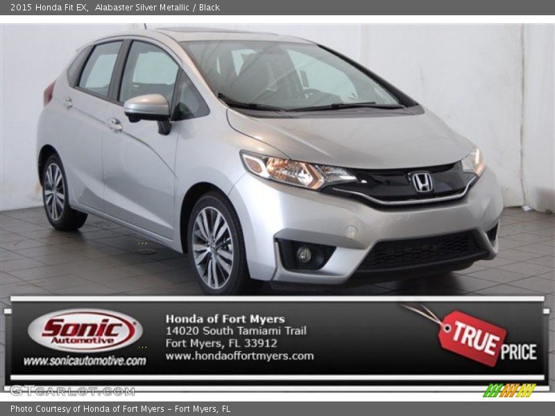 Alabaster Silver Metallic / Black 2015 Honda Fit EX