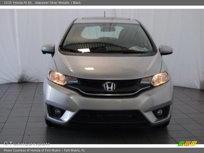 Alabaster Silver Metallic / Black 2015 Honda Fit EX