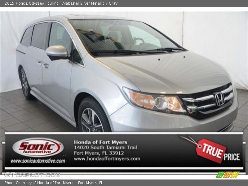 Alabaster Silver Metallic / Gray 2015 Honda Odyssey Touring