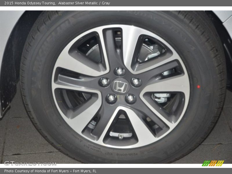 Alabaster Silver Metallic / Gray 2015 Honda Odyssey Touring